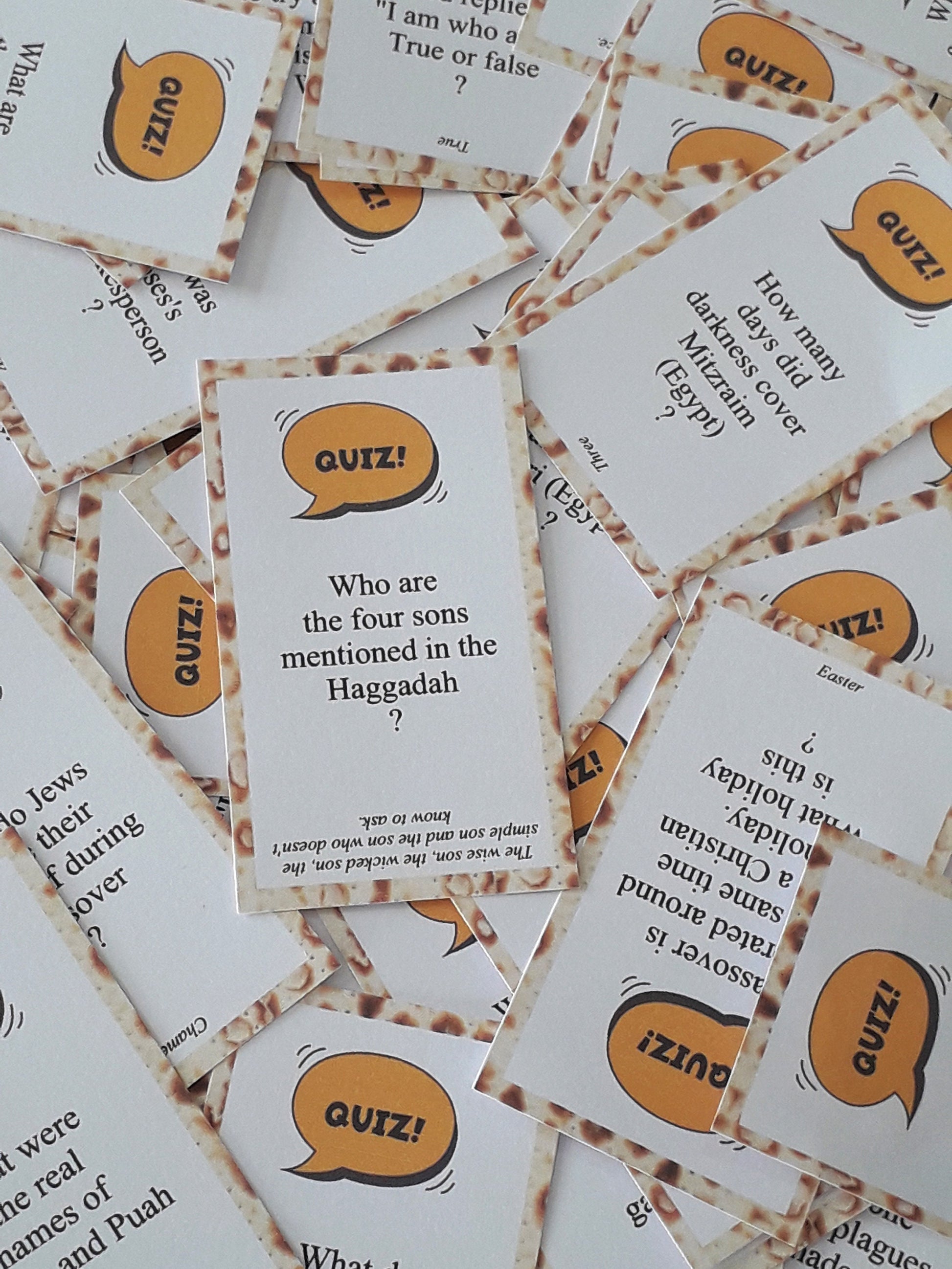 Passover Family Game 50 Trivia Cards Instant Download
