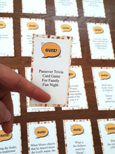 画像をギャラリービューアに読み込む, Passover Family Game 50 Trivia Cards Instant Download
