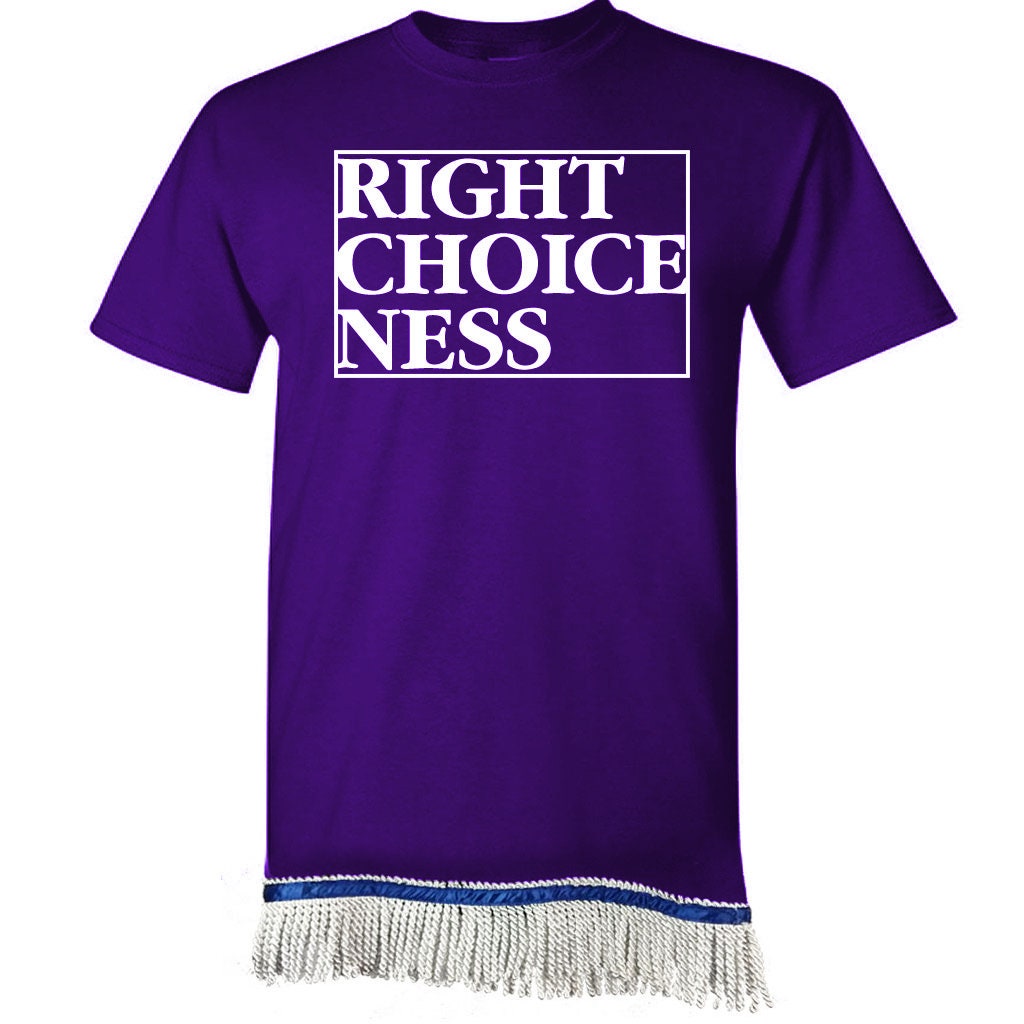 Hebrew Israelite Right Choice Ness, Righteousness, T Shirt with Fringes,