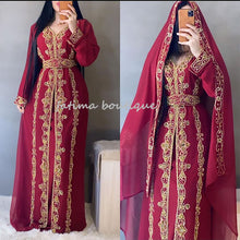 Load image into Gallery viewer, New African Attire Bridesmaid Modern Elegant Dubai Moroccan Caftan Dresses
