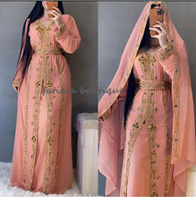 Load image into Gallery viewer, New African Attire Bridesmaid Modern Elegant Dubai Moroccan Caftan Dresses
