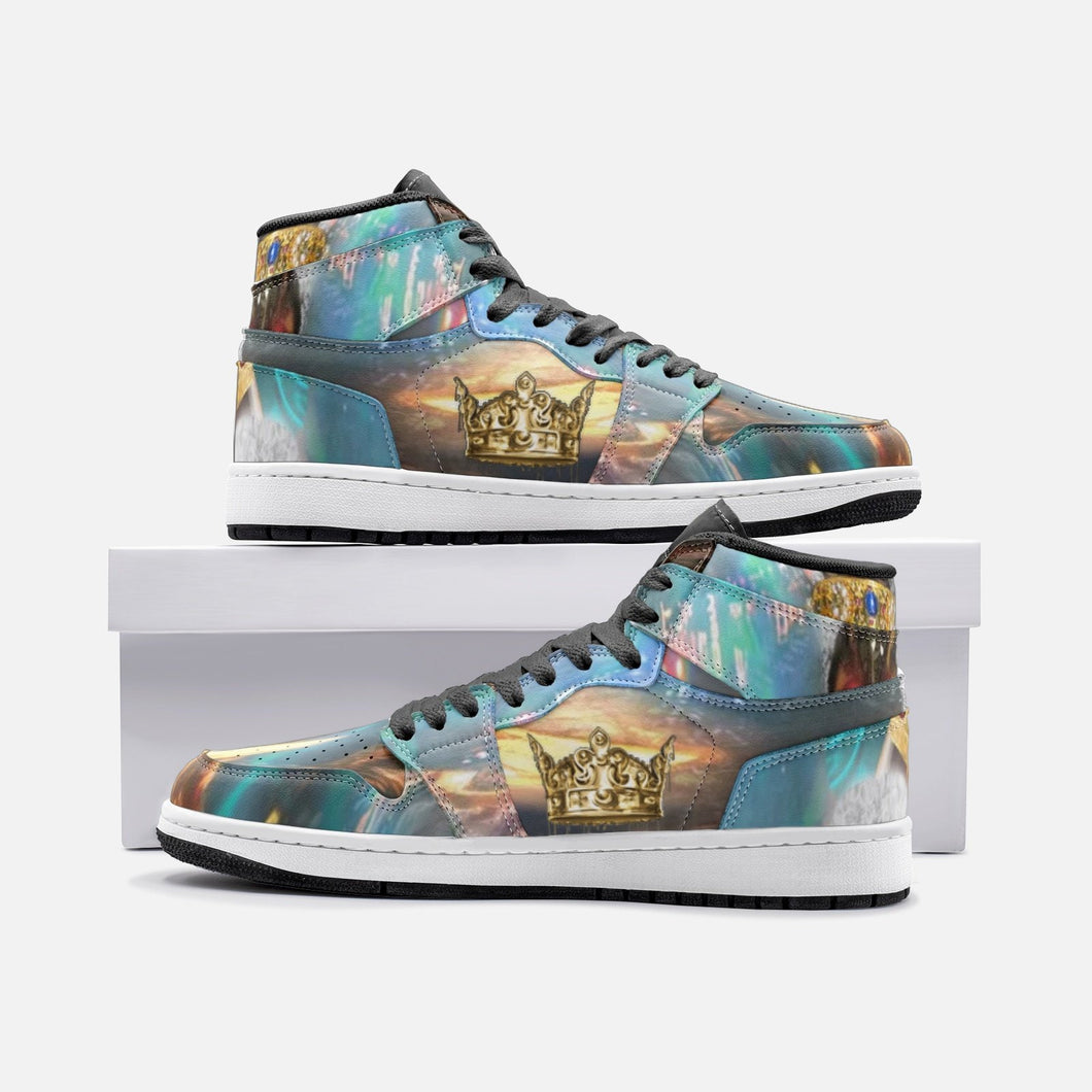 Custom Hebrew Israelite Men's Women's High Top Leather Sneakers