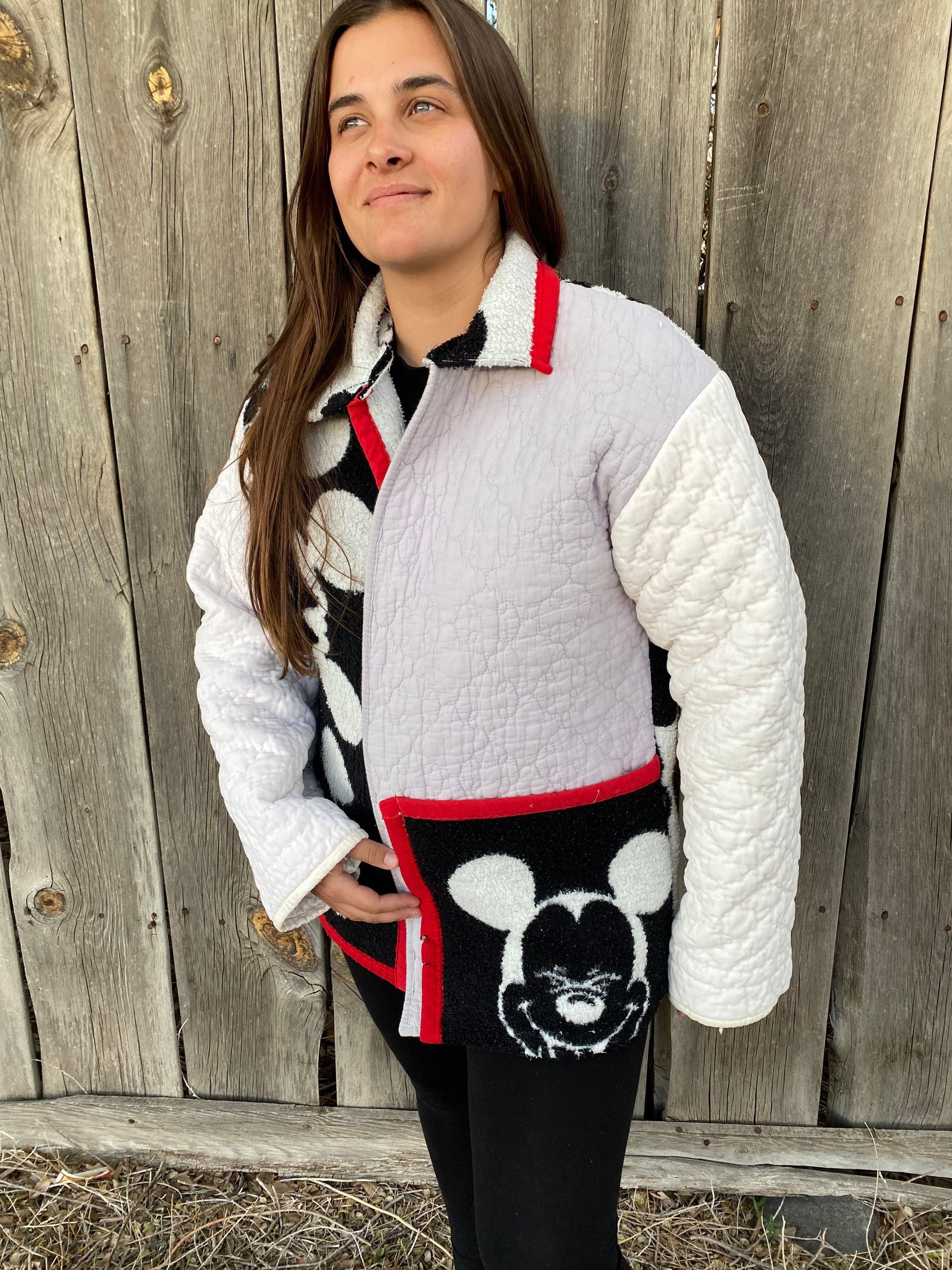 Disney Quilt blanket Jacket Vintage Disney Mickey Mouse