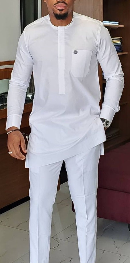 African Men Clothing Shirt And Down White