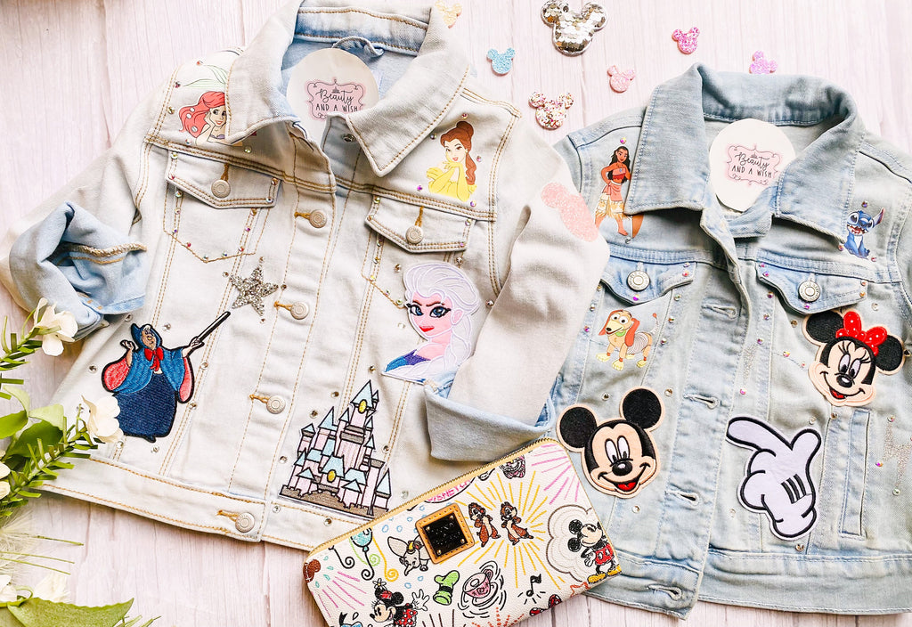 Disney Inspired Minnie Mouse Magic Custom Character Denim Jacket