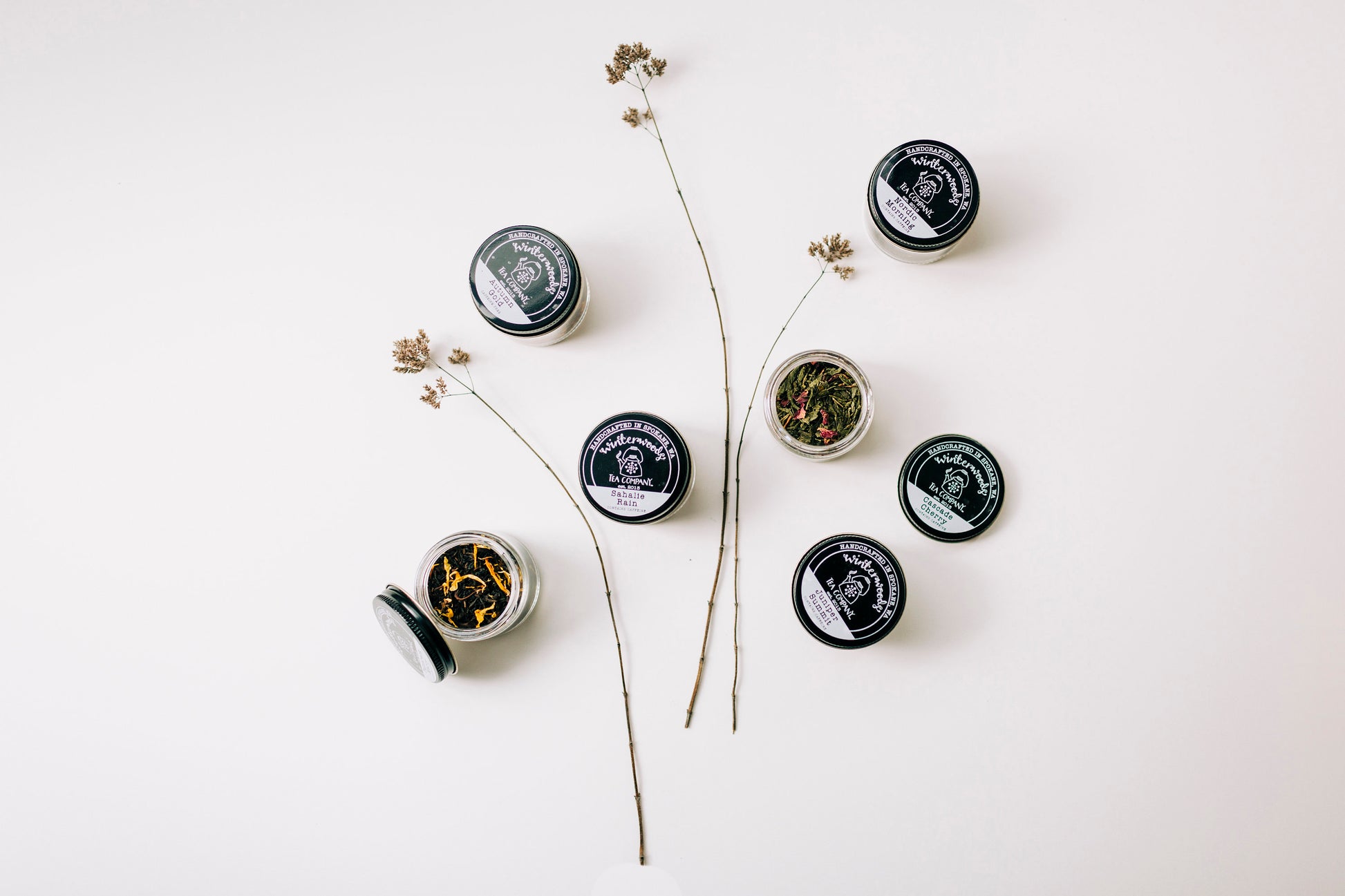 Tea Trio | ORGANIC Loose Leaf Tea Samplers | Beautiful Glass Jar Samplers  | Tea Gift