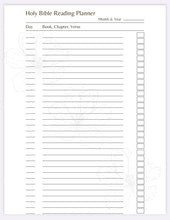 画像をギャラリービューアに読み込む, Printable Monthly Holy Bible Reading Planner - track you reading progress!
