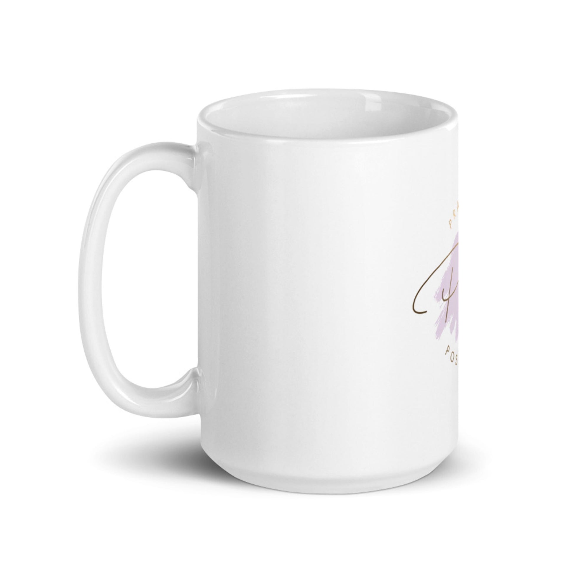Prayer & Positivity White Glossy Coffee Mug