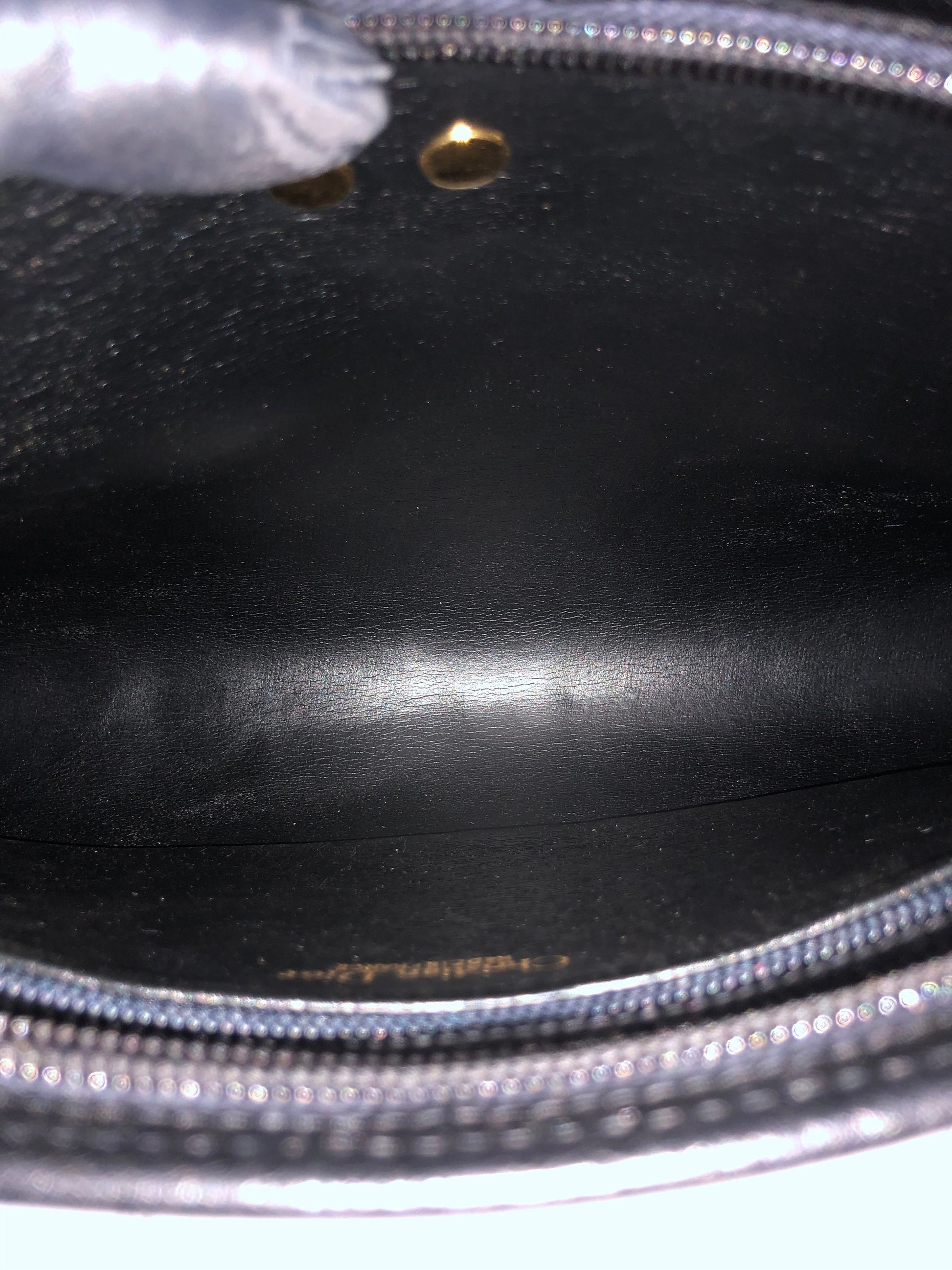 Vintage Christian Dior Shoulder Bag Authentic Black Leather Clutch