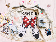 Load image into Gallery viewer, Disney Inspired Minnie Mouse Magic Custom Character Denim Jacket
