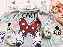 Load image into Gallery viewer, Disney Inspired Minnie Mouse Magic Custom Character Denim Jacket
