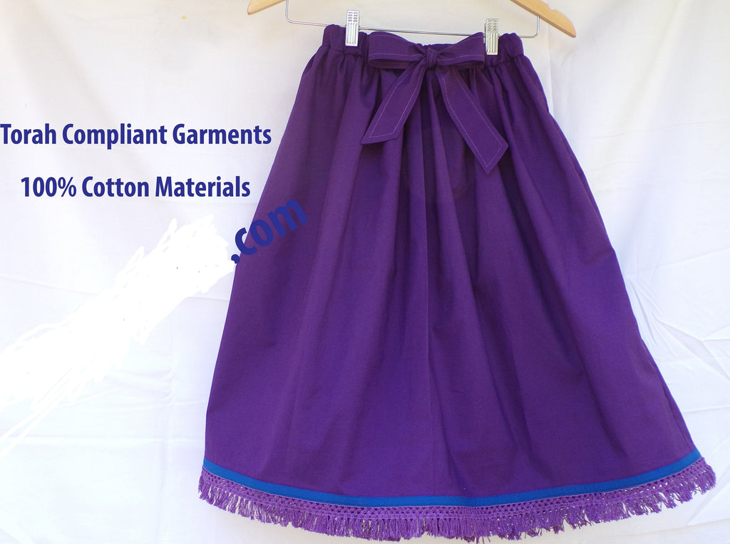 Women's Israelite Skirt with Fringes