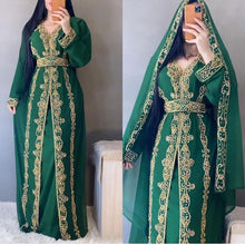 Load image into Gallery viewer, New African Attire Bridesmaid Modern Elegant Dubai Moroccan Caftan Dresses
