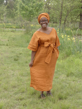 画像をギャラリービューアに読み込む, Hebrew linen pocket shift dress, One size fit most
