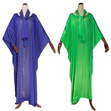 Load image into Gallery viewer, Handmade African Dashiki Dresses With Head Scarf
