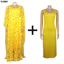 Load image into Gallery viewer, New African Women Dashiki Lace Long Flower Dress - slvhasitall
