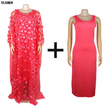 Load image into Gallery viewer, New African Women Dashiki Lace Long Flower Dress - slvhasitall
