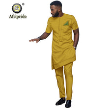 Load image into Gallery viewer, 2 Piece African Printed Short Sleeve Shirt &amp; Pants Garment For Men - slvhasitall
