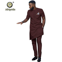 Load image into Gallery viewer, 2 Piece African Printed Short Sleeve Shirt &amp; Pants Garment For Men - slvhasitall
