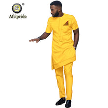 Load image into Gallery viewer, 2 Piece African Printed Short Sleeve Shirt &amp; Pants Garment For Men - slvhasitall
