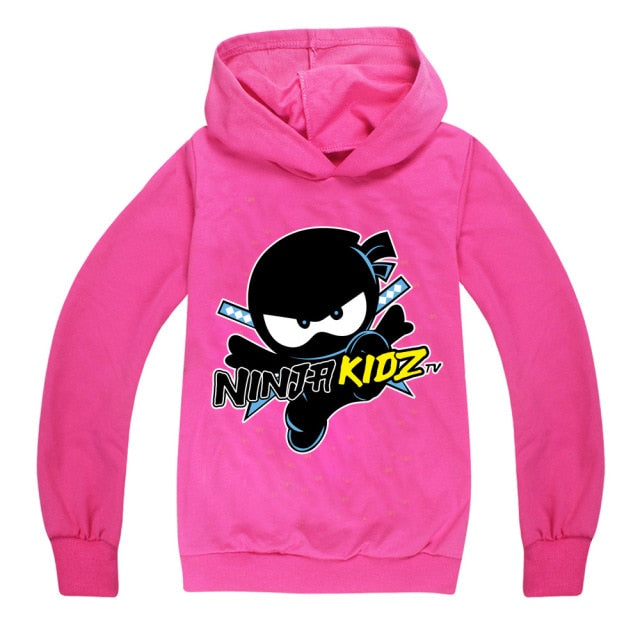 New Ninja Kidz Long Sleeves Thin Hoodie And Pants Set