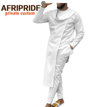 Load image into Gallery viewer, 2 Piece African White Casual  Men Dashiki Garment Set - slvhasitall
