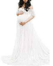 画像をギャラリービューアに読み込む, Maternity Lace Maxi Photography Props Gown
