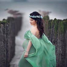 Load image into Gallery viewer, Chiffon Shawl Maternity Photography Props Elegant Maxi Gown
